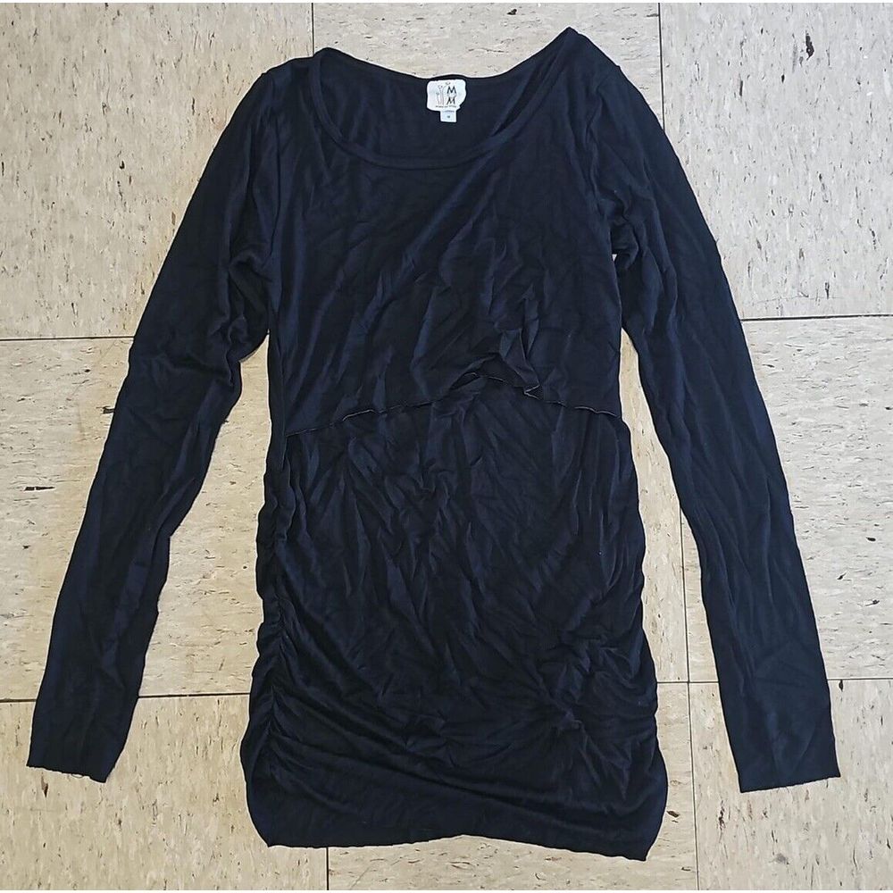 Moms The Word Womens Gray Long Sleeves Maternity Top‎ Size Medium